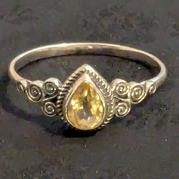 Stampd Jewelry - 🆕 Solid Sterling Silver 925 Ring Genuine Citrine Ring Size 10.25